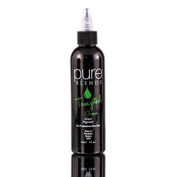 Green , Pure Blends Tempted Direct Pigment Hair Scalp, Pack of 2 w/ SLEEK Teasing Comb