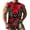 Red, variant on Mens Tank Top Pattern Print Muscle Retro Athletic Sleeveless Shirt Casual Workout Gym Wear Black Shirt L