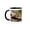 Black/White, variant on 3drose, Usa, Washington, Copper Ridge. Yellow-pine Chipmunk Adult on a Log., 11oz Mug