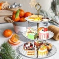 thumbnail image 2 of Soporte de exhibición de pasteles de 3 niveles Postres de frutas Estante de bocadillos Mesa Bandeja de alimentos Soporte Decoración Regalo Fiesta de cumpleaños Baby Shower Blanco Sweethay HA008978-01B, 2 of 6