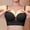 Black, variant on Women Front Hook Wireless Push Up Bra Removable Convertible Thin Straps Molded Padded Cups Built-in Boning No Show Seamless Shaping Bra Black 36