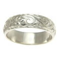 thumbnail image 3 of 925 sterling silver personalized custom made 6mm Hawaiian scroll raised letter ring band size 14.5, 3 of 4