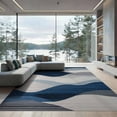 thumbnail image 2 of ODIKA 8'x10' Washable Area Rug Abstract Modern Minimalist Wave With Boho Farmhouse Stripe Accents for Living Room, Under Sectional, Family , Durable, Non-Slip, 2 of 7