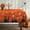Red3, variant on Halloween Party Polyester Rectangle Tablecloth,Orange Ghost Bat Table Cover for Holiday Decor,60x70 Inch