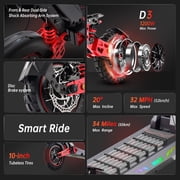 Electric Scooter - 1200W Powerful Motor, 32MPH Max Speed, 34 Miles Long Range, 10 Tubeless Tires, Smart APP Control, Dual Suspension Off-Road Commuting E Scooter for Adults