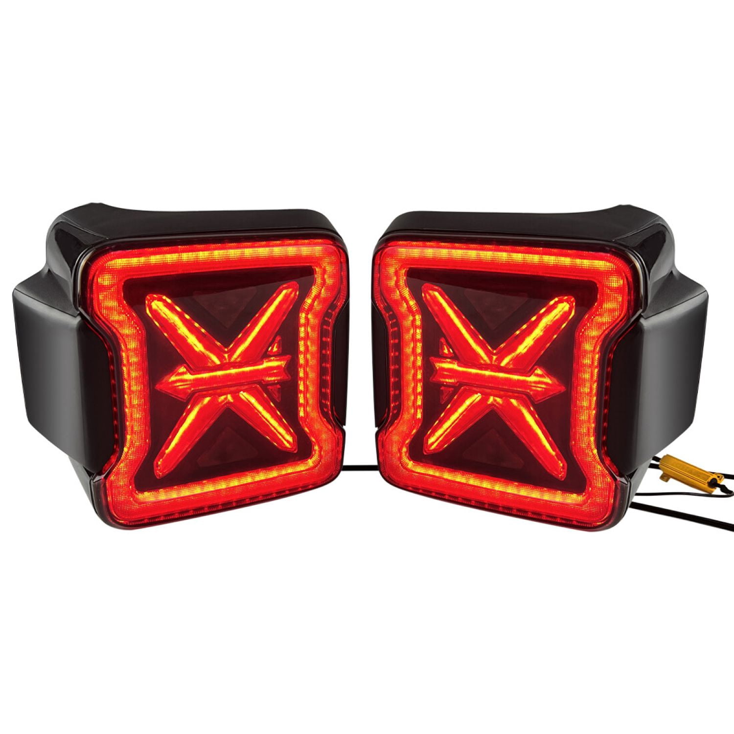 AMERICAN MODIFIED Arrow Style LED Tail Lights Smoked Black for 2007-2018 Jeep Wrangler JK JKU