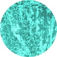 thumbnail image 1 of Ahgly Company Machine Washable Indoor Round Persian Turquoise Blue Traditional Area Rugs, 3' Round, 1 of 4