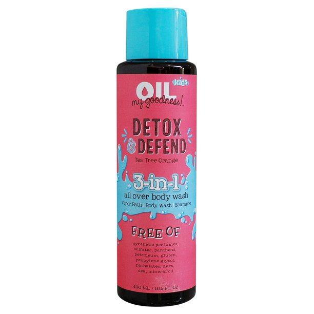 Oilogic Oil My Goodness Detox Defend 3 In 1 Kids Essential Oil Vapor Bath Shampoo And Body Wash 16 5 Fl Oz Walmart Com