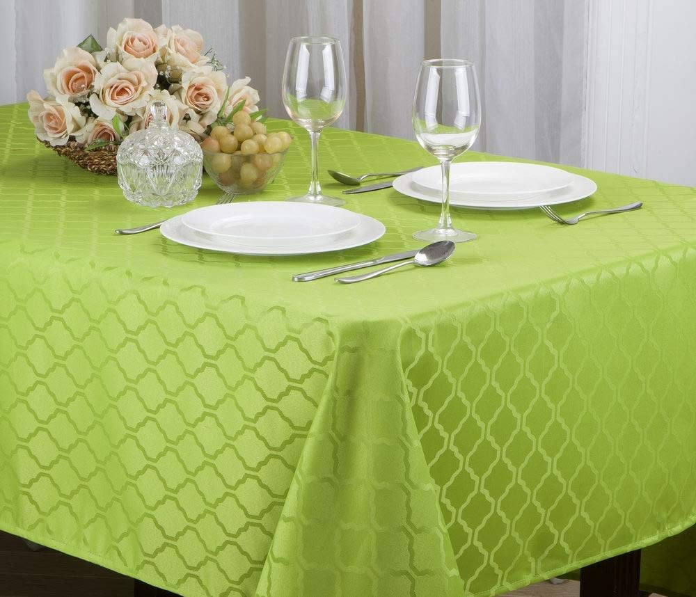 Mantel de tela Harriet Jacquard estampado decoración de mesa, 4 tamaños, 9 colores sólidos - Imagen 16 de 24