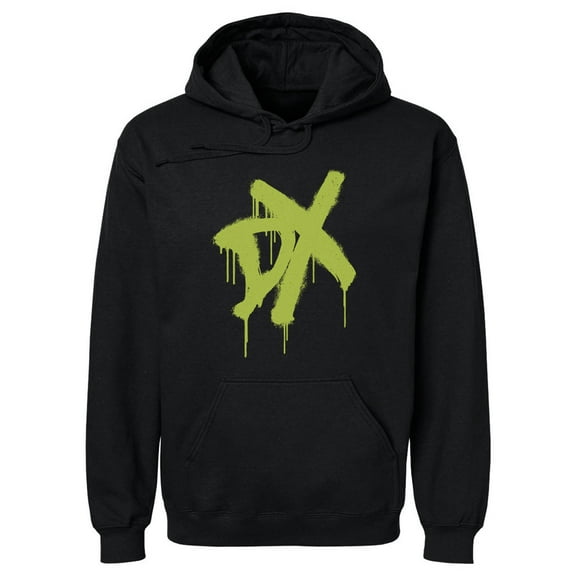 Men's 500 Level Black D-Generation X Spray Paint Logo Pullover Hoodie
