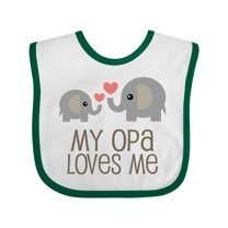 Inktastic My Opa Grandpa Loves Me Boys or Girls Baby Bib