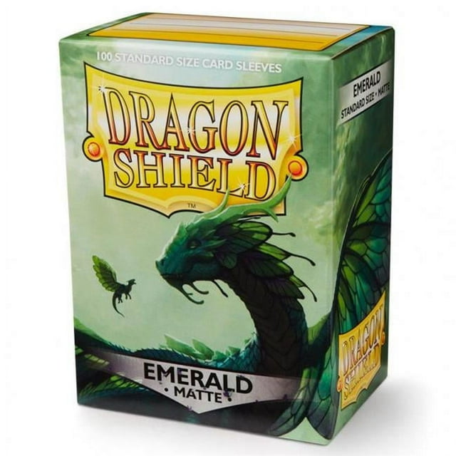 Arcane Tinmen ATM11036 DP - Dragon Shield Sleeves Playing Cards, Matte Emerald - 100 Sleeves Per Box