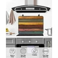 thumbnail image 5 of nqOlkjepod Large Induction Cooktop Protector Mat 36"x21", Colorful Vintage Stove Top Covers for Electric Stove, Vintage Wooden Farmhouse Decorative Stove Burner Cover Mats, Glass Top Stove Cover, 5 of 8