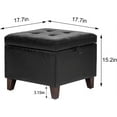 thumbnail image 3 of Adeco Square Storage Ottoman, 3 of 17