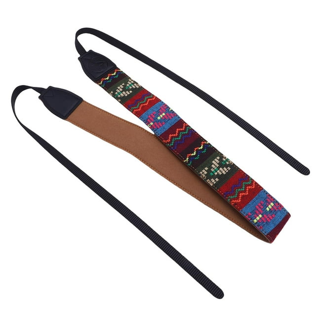 Camera Neck Strap, DSLR Mirrorless Shoulder Wrist Strap, Adjustable Length, Non Slip, Ethnic Woven Fabric with Cushioned Inner Layer for Travel Photography