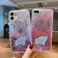 thumbnail image 2 of VIVO X90 X80 Pro V20 SE V17 V15 S1 Y50 Y30 Y15S Y15A Y01 V11 V21E 4G Y73 2021 Flor Elefante Purpurina Movimiento Arena Movediza Silicona Transparente Funda, 2 of 3