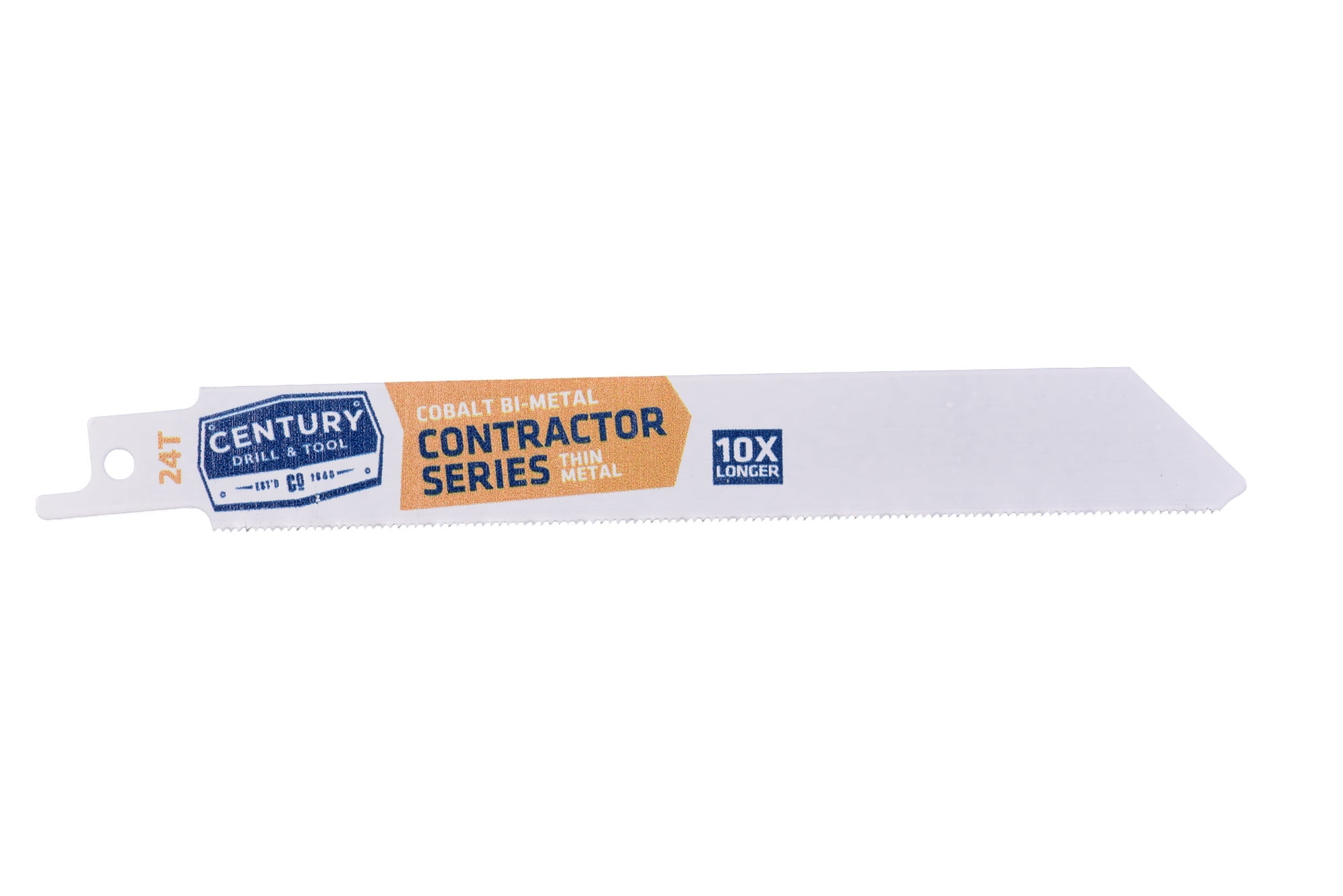 Century Drill & Tool 07724 6" Contractor Series Bi-Metal Reciprocating Saw Blade, 24T, 25 Pack