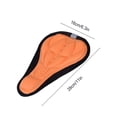 thumbnail image 3 of Naiovety Cubierta de sillín de bicicleta de montaña, cojín de asiento de absorción de impacto grueso, piezas para hombres y mujeres, accesorios, Ciclismo Naranja Naiovety OD003057-02, 3 of 6