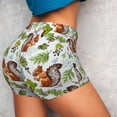 thumbnail image 4 of Sikiie Mosaic Forest Squirrel Workout Shorts Women Scrunch Butt Gym Shorts Seamless High Waist Tummy Control Yoga Biker Athletic Shorts-Large, 4 of 8