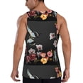 thumbnail image 3 of Fotbe Butterfly with Fowers Pattern Men's Quick Dry Workout Tank Top Gym Muscle Tee Fitness Bodybuilding Sleeveless T Shirt Breathable Workout Shirt-3X-Large, 3 of 9