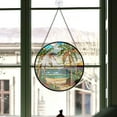 thumbnail image 3 of Women Christmas Gift - Coconut Tree Christmas Stained Glass Hanging Ornament - Bright Holiday Tree Decoration & Secret Santa Gift for Family & Friends, 3 of 3