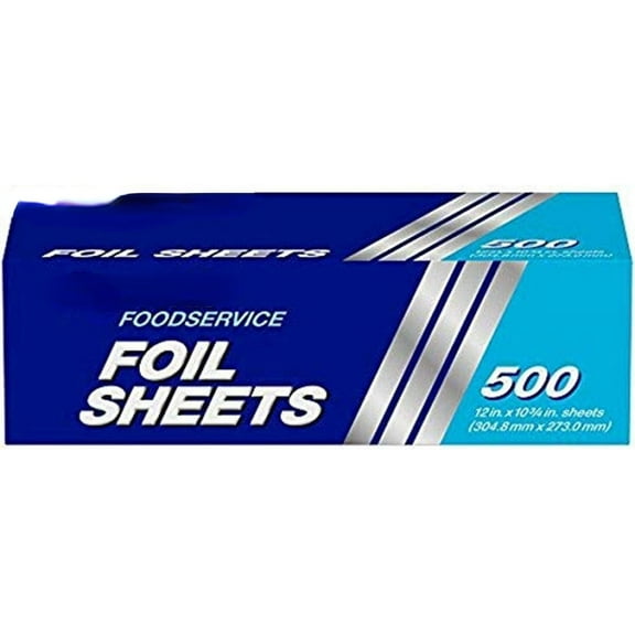 Wrap 711 Pop-Up Interfolded Aluminum Foil Sheets, 9 x 10 3/4, Silver, 6 Packs of 500 (Case of 3000 Sheets)