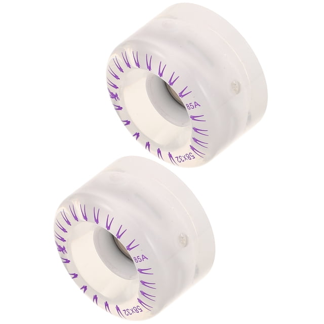 TEHAUX 2 Pcs Roues de Patins à Roulettes Transparentes Pièces de Rechange Lumineuses pour Patins Quad Usage Intérieur et Extérieur