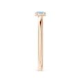 thumbnail image 3 of ANGARA Natural Classic Solitaire Oval Aquamarine Promise Ring in 14K Rose Gold for Women (Size-4x3mm) | March Birthstone, Birthday, Anniversary, Jewelry Gift for Women | Natural Aquamarine Ring, 3 of 9