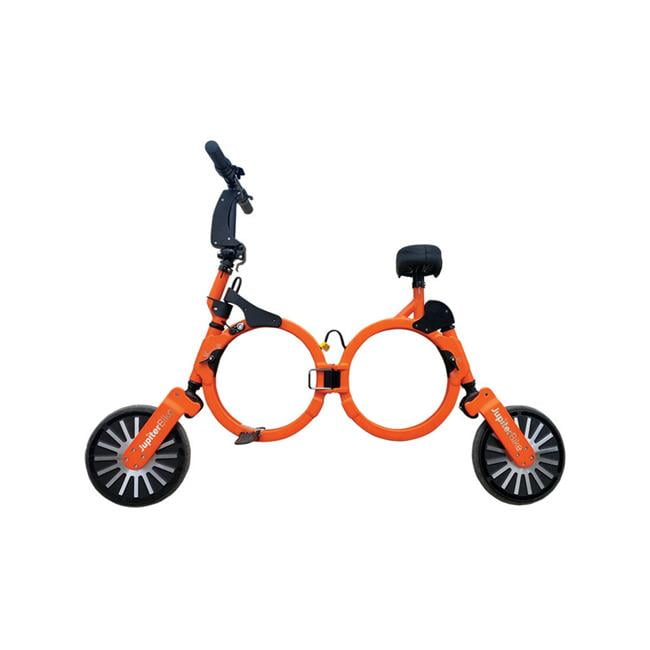 Jupiter Bike 8001084 10 in. Dia Electric Folding Bicycle Orange Unisex Walmart