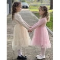 thumbnail image 4 of Arshiner Toddler Girls Tutu Tulle Dress Fall Winter Long Sleeve Party Dresses | Star Sequin Birthday Princess Formal Fancy Princess Dress, 4 of 6