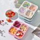 thumbnail image 5 of Contenedor de refrigerios TRIANU, caja de plástico con compartimentos, reutilizable, con 4 compartimentos, para adultos, ideal para la escuela, el trabajo y viajes, color azul, 5 of 8