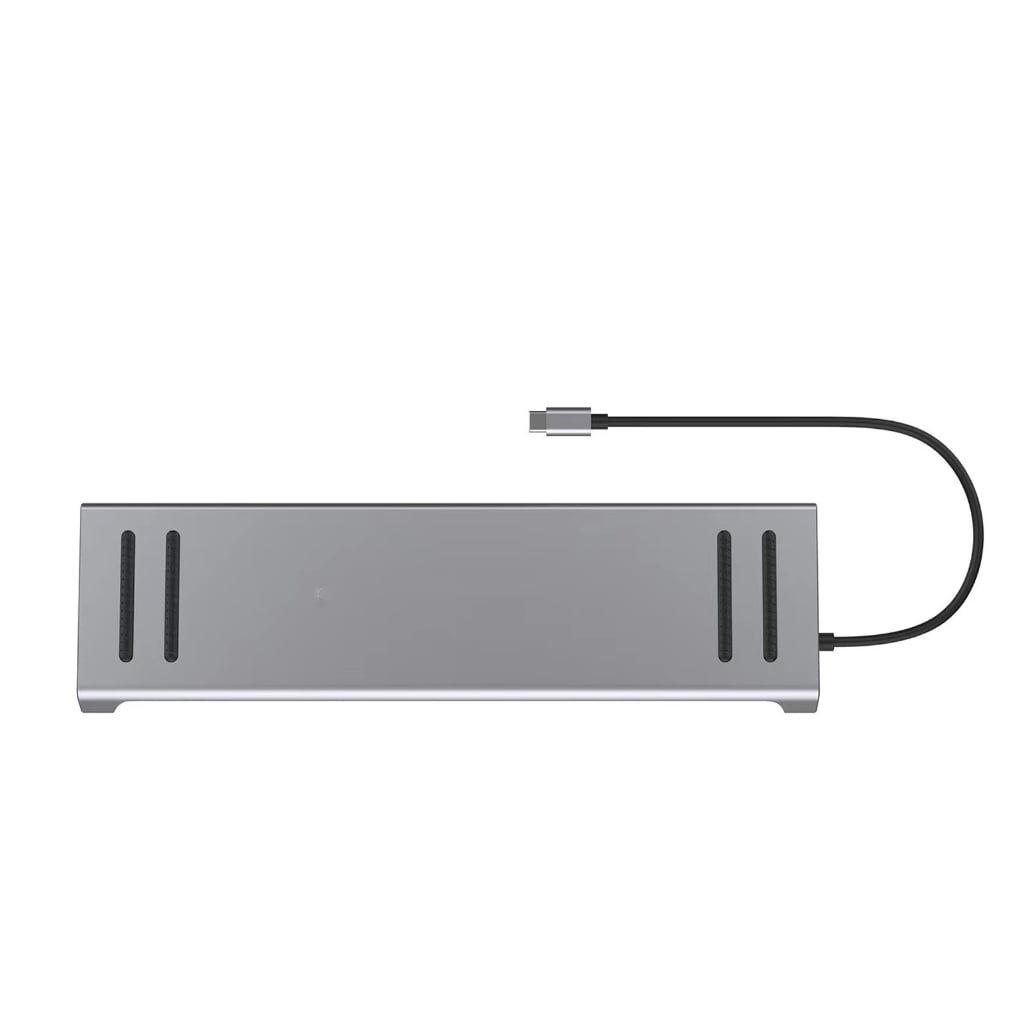 Gieenan Laptop USB C Docking Station 14Port Type C Hubs With HDMIs VGA And Card Slots
