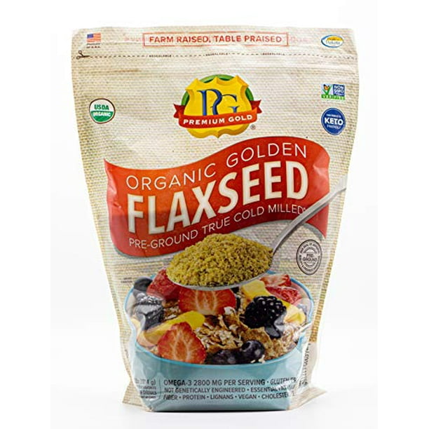 Premium Gold Organic Ground Flax Seed | High Fiber Food | Omega 3 | 4 ...