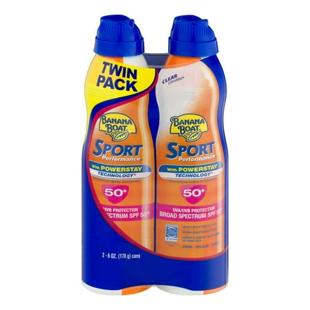 Banana Boat Ultra Sport Clear Spray Broad Spectrum Sunscreen - SPF 50 - 6oz/2pk