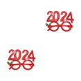 thumbnail image 3 of Redempat Se Démarquer dans le Style avec 2024 Lunettes Cadre Parti Fournitures Inclus Taille Universelle Drôle Forme Large Applications Rouge 2Set, 3 of 6