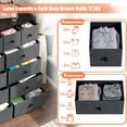 thumbnail image 2 of Fabric Dresser for Bedroom with 12 Deep Drawers Dressers & Chest of Drawers for Bedroom,Hallway, Closets,College Dorm,Office,Dark Grey,11.9" D x 40.7" W x 43.8" H, 2 of 17