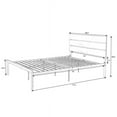 thumbnail image 5 of Amolife Full Size Platform Bed Frame with Wood headboard and Metal Slats, Rustic Country Style Mattress Foundation, Dark Brown, 5 of 6
