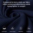 thumbnail image 6 of Men’s Waffle Robe, 3/4 Sleeve Lightweight Bathrobe for Men, Breathable Kimono Spa Robe Hotel Lounge Shower Robe for Home Travel Resort,L-XL Navy Blue, 6 of 7