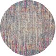 thumbnail image 1 of homeroots Décoration Intérieure 385356 Tapis Rond 8 Pieds Ivoire Abstrait Stries, 1 of 1