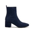 thumbnail image 3 of REACTION KENNETH COLE Womens Navy Embellished Stretch Rida Round Toe Block Heel Dress Booties 9.5, 3 of 4