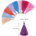 thumbnail image 2 of 80 Pieces Multi-Color Mini Tassels Handmade DIY Silky Tiny Tassels Colorful Keychain Tassel with Golden Jump Rings for Earring Keychain Crafts Making Supplies, 1.8 Inch, 2 of 6
