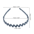 thumbnail image 3 of Unique Bargains 1pc Classic Elegant Frosted Wavy Hairband for Women for Girls 5.51"x4.72" Blue Grey, 3 of 4