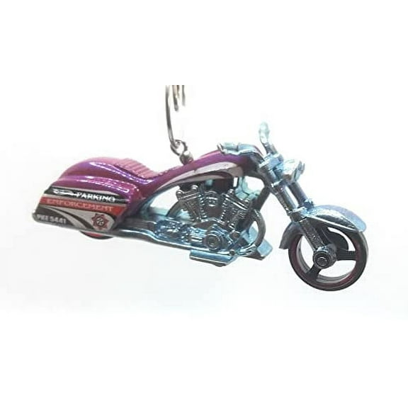 Christmas Ornament for Purple Motorcycle Chopper Parking Enforcement