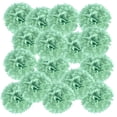 thumbnail image 1 of Uxcell Pom Poms de Papel Flores Bola de Papel para Decoración de Fondo de Fiesta Verde Menta 6", 1 of 7