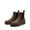 COFFEE-PU, variant on Women's Chunky High Round Toe Chelsea Booties Slip On Elastic Fall Short Boots