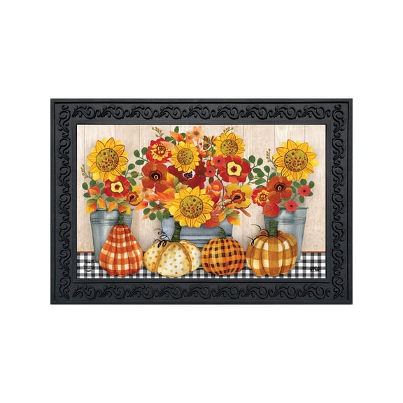 Briarwood Lane Fall Doormat 30x18 Indoor Outdoor Autumn Bouquet For Fall Doormat