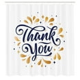 thumbnail image 2 of Ambesonne Thanksgiving Shower Curtain, Thank You Lettering, 69"Wx84"L, White Navy Blue Apricot, 2 of 4