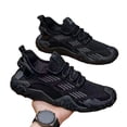 thumbnail image 3 of Willtoo Men's Breathable Knit Sneakers Lightweight Lace Up Non Slip Bumpy Sole Comfortable Casual Athletic Shoes for Training Walking Outdoor Activities, 3 of 4
