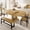 Oak, variant on Virans 5-Piece Round Room Dining Table Set for 4-6,59" Extendable Kitchen Table with 2 Ergonomic Chairs & 2 Benches,Oval Modern Dining Set with MDF Board for Small Space,Black