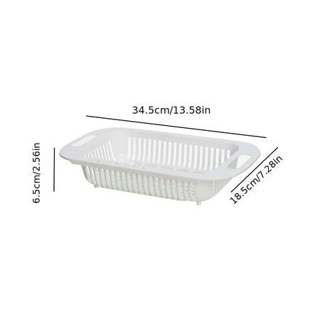 

Collapsible Colander Adjustable over the Sink Colander Extendable Sink Strainer Basket Plastic Kitchen Sink Basket Strainer Food Drain Basket for Fruit Vegetable Pasta Dish Bowl（1PACK）